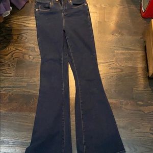 Dark bell bottom jeans
